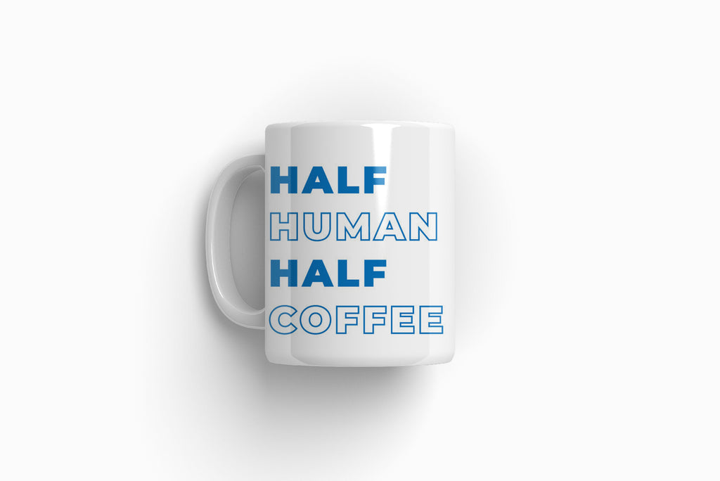 Half Human Half Coffee Taza Cerámica
